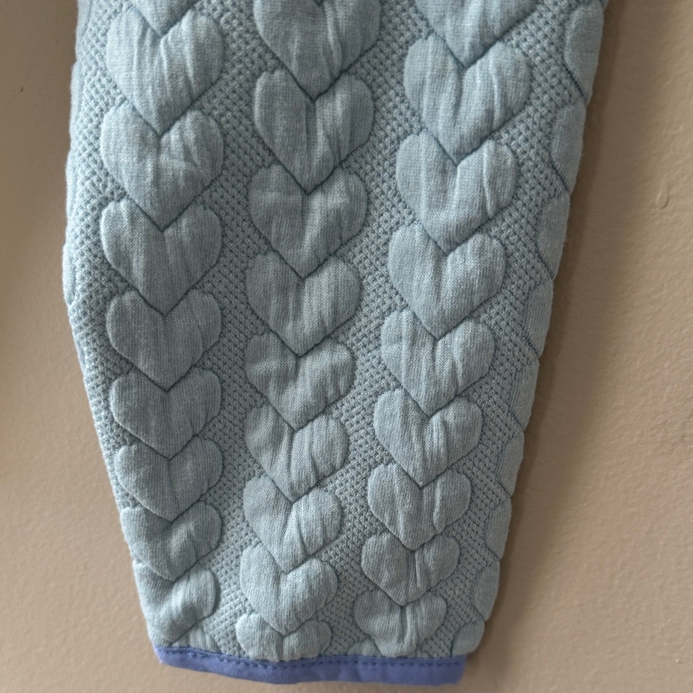 New Crewcuts from J. Crew Blue Heart Pattern Quarter Zip-Up Sweater - Picture 7 of 9